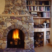 Large Stone Fireplace